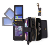 For iPhone 14 Series Women Wallet Case Flip Detachable with Card Holder Phone Cover Purse