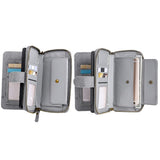 For iPhone 14 Series Women Wallet Case Flip Detachable with Card Holder Phone Cover Purse Grey