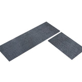 Solid Color Stripe Kitchen Mat Simplicity Anti-Slip Entrance Doormat Bathroom Long Strip Mats Table Floor Mat Large Size-Dark Gray