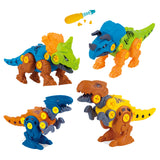 4 Pcs Set Take Apart Dinosaur Toys DIY Assembling Dinosaur Toys Learning Gift
