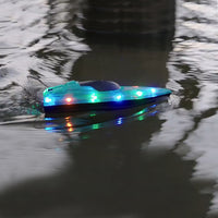 Kids RC Boats with LED Light 2.4GHz 15KM/H Speed Racing Remote Control Ship
