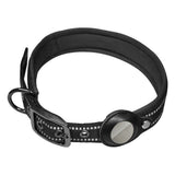 For Apple AirTag Pet Dog Collar Reflective Pet Harness Leash Collar AirTag Anti-lost-Black-XL