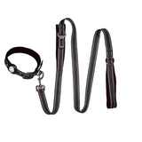 For Apple AirTag Pet Dog Collar Reflective Pet Harness Leash Collar AirTag Anti-lost-Black-S