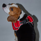 For Apple AirTag Pet Dog Collar Reflective Pet Harness Leash Collar AirTag Anti-lost-Red-L