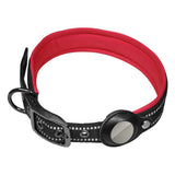 For Apple AirTag Pet Dog Collar Reflective Pet Harness Leash Collar AirTag Anti-lost-Red-M
