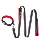 For Apple AirTag Pet Dog Collar Reflective Pet Harness Leash Collar AirTag Anti-lost-Red-M