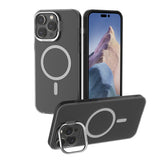 For iPhone 14 Pro Max Magnetic Magsafe Case Shockproof Case Cover-Transparent Black