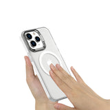 For iPhone 14 Pro Max Magnetic Magsafe Case Shockproof Case Cover-Transparent