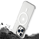 For iPhone 14 Pro Max Magnetic Magsafe Case Shockproof Case Cover-Transparent