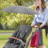 Baby Strollers Umbrella with Adjustable Clamp Sun Shade Umbrella for Trolley-Grey