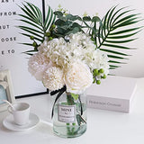 1 x 5 Heads Artificial Flower Fake Peonies Silk Home Wedding Party Decor-White