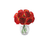 1 x 5 Heads Artificial Flower Fake Peonies Silk Home Wedding Party Decor-Red