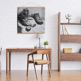 Magnetic Teak Wood Poster Frame Painting Scroll Photo Picture Hanger