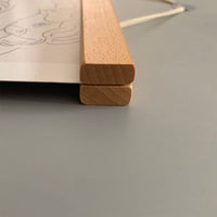 Magnetic Teak Wood Poster Frame Painting Scroll Photo Picture Hanger