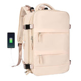 Large Travel Backpack Hiking Backpack Outdoor Gym Bag Mommy Bag-Beige