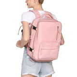 Large Travel Backpack Hiking Backpack Outdoor Gym Bag Mommy Bag-Pink