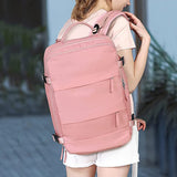 Large Travel Backpack Hiking Backpack Outdoor Gym Bag Mommy Bag-Pink