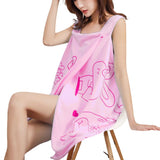 Women Quick Drying Shower Wrap Wearable Towel Body Spa Bath Dress-Style 1
