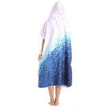 Quick Dry Towel Bath Robe Poncho for Surfing Beach Swim Outdoor Sports-Style 1