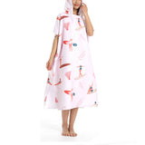 Quick Dry Towel Bath Robe Poncho for Surfing Beach Swim Outdoor Sports-Style 2