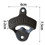 2Pcs Wall Mounted Bottle Opener Vintage Beer Wine Cap Open Tool for Home Bar