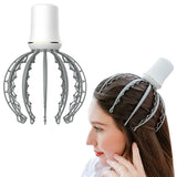 Electric Head Massager Octopus Claw Scalp Massage Tool Scalp Muscle Relaxation Equipment-Grey