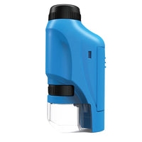 Portable Pocket Microscope Science Toys Educational Microscope Kit for Kids-Blue