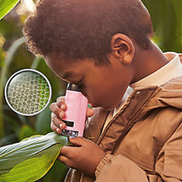 Portable Pocket Microscope Science Toys Educational Microscope Kit for Kids-Pink