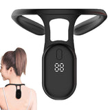 LCD Display Posture Training Portable Body Shaping Neck Instrument Black