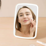Vanity Mirror with USB Rechargeable Lights Portable Makeup Mirror with 10x Magnifying