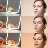 Vanity Mirror with USB Rechargeable Lights Portable Makeup Mirror with 10x Magnifying