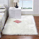 Shaggy Rug Cute Plush Modern Area Non Slip Rug Fluffy Carpets for Bedroom White