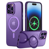 For iPhone 14 Series Magnetic Case Shockproof Cover Purple