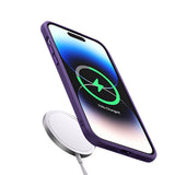 For iPhone 14 Series Magnetic Case Shockproof Cover Purple