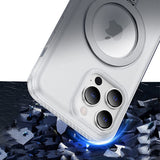 For iPhone 14 Series Magnetic Case Shockproof Cover Silver