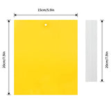 20pcs Dual-Sided Yellow Sticky Papers Insect Trap Catcher Killer Fly Aphids Wasp