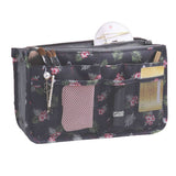 Bag Insert Organiser Handbag Women Travel Makeup Purse Pouch Organiser-Black
