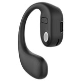 Open Ear Wireless Bluetooth Headphone Single Ear Bluetooth Headset with Earhook Sport Business Earphone for Left Ear Black