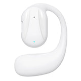 Open Ear Wireless Bluetooth Headphone Single Ear Bluetooth Headset with Earhook Sport Business Earphone for Left Ear White