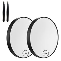 10X and 20X Magnifying Makeup Mirror Cosmetic Mirror with Eyebrow Tweezers