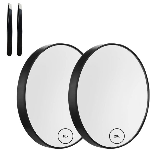 10X and 20X Magnifying Makeup Mirror Cosmetic Mirror with Eyebrow Tweezers
