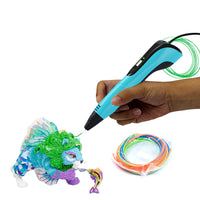 3D Printing Pen with 13 PCL Filaments DIY Crafting Doodle Drawing Gift Blue