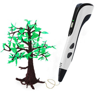 3D Printing Pen with 13 PCL Filaments DIY Crafting Doodle Drawing Gift White