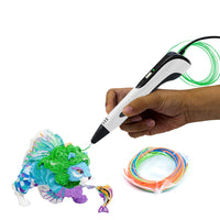 3D Printing Pen with 13 PCL Filaments DIY Crafting Doodle Drawing Gift White