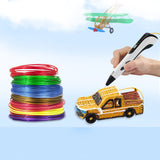 3D Printing Pen with 13 PCL Filaments DIY Crafting Doodle Drawing Gift White