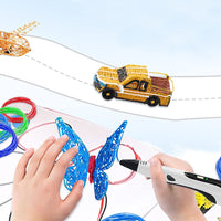 3D Printing Pen with 13 PCL Filaments DIY Crafting Doodle Drawing Gift White