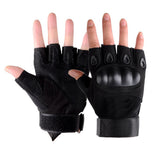 Pair of Men Half Finger Gloves Fingerless Outdoor Cycling Tactical Sports Gloves Black