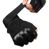 Pair of Men Half Finger Gloves Fingerless Outdoor Cycling Tactical Sports Gloves Black
