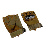 Pair of Men Half Finger Gloves Fingerless Outdoor Cycling Tactical Sports Gloves Green
