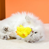 Little Yellow Duck Plush Doll Flapping Vibration Cat Interactive Toy Rechargeable